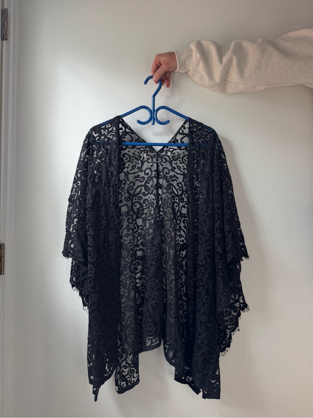 Black Lace Kimono Cover-Up